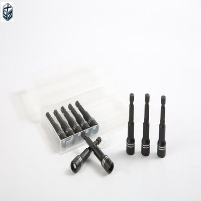 ODM ondersteunde levering 6.35 zeshoek CRV stalen magnetische moer driver in PE plastic doos
