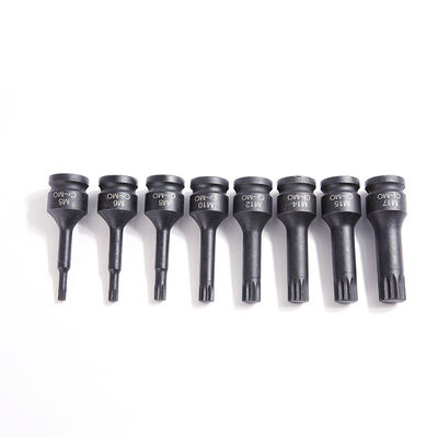 Sterk en duurzaam 8 stuks CR-MO M5 Hex Size Impact Socket Set voor handgereedschap