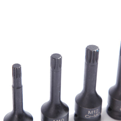 Sterk en duurzaam 8 stuks CR-MO M5 Hex Size Impact Socket Set voor handgereedschap