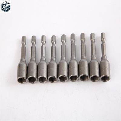 Natuurlijke afwerking CRV Materiaal 6.35 Hexagon 10mm*48mm*10PC Sterk Magnetisch Noot Driver Set