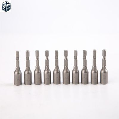 CRV Materiaal 6.35 Hexagon 10mm*42mm*10PC Magnetische moer driver Set voor sterk magnetisch