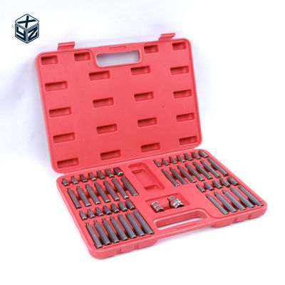 Gepersonaliseerd logo legering staal CRV materiaal 54pcs Plastic Box Bits Set voor hoge nauwkeurigheid