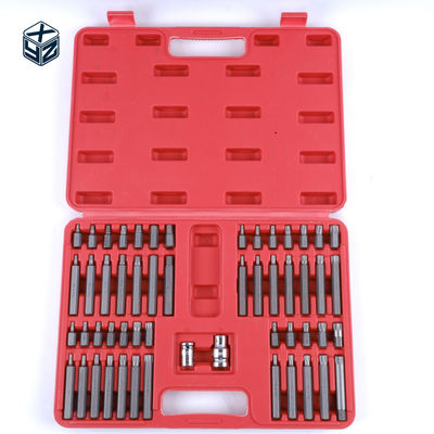 Gepersonaliseerd logo legering staal CRV materiaal 54pcs Plastic Box Bits Set voor hoge nauwkeurigheid