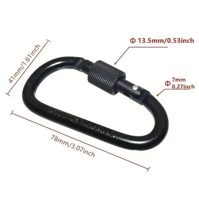 Zwarte oxide afwerking 6pcs Quick Release 1/4 inch Hex Schank Schroef Driver Bit Holder Sleutelhanger