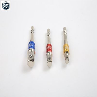 CRV Chroom Vanadium Staal Zilver 1/4' 54mm Universal Socket Adapter Set voor Duurzaam