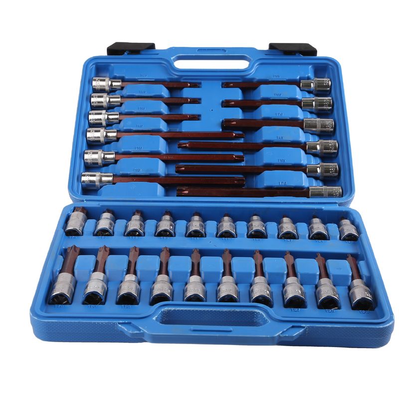 S2 Materiaal Op maat gemaakte 32 stuks T type bit socket set 55mm tot 200mm